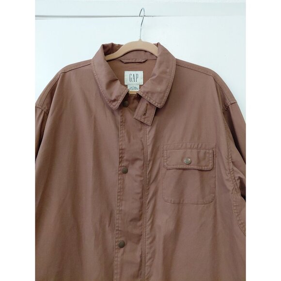 GAP Men's Waxed Canvas Chore Barn Coat Brown Large - Picture 2 of 10